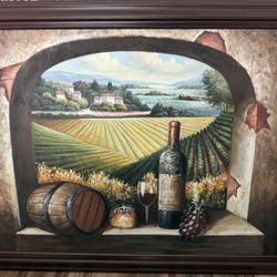 Framed Oil Painting / Vineyard 