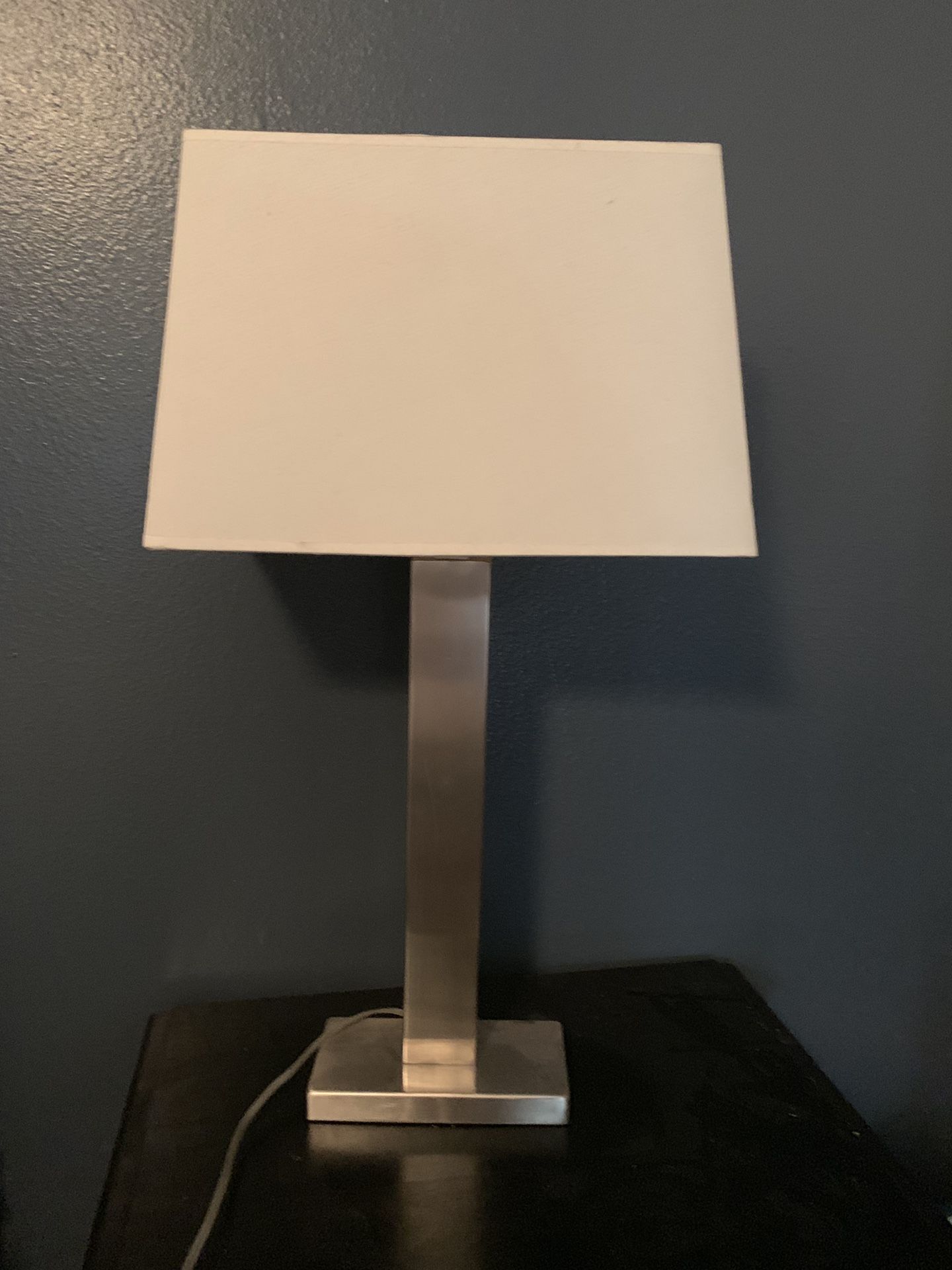 Metal silver lamp