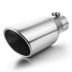 Tip 3" Inlet to 5" Outlet, A-KARCK 12" Overall Length Polishing Bolt On Exhaust Tailpipe Tip Protect Tailpipe