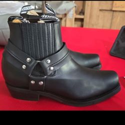 Grinders Renegade Lo Black Leather Boots