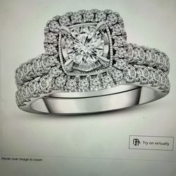 10k White Gold Engagement Set