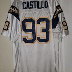 NFL San Diego Chargers Luis Castillo Football Jersey Size 56 White