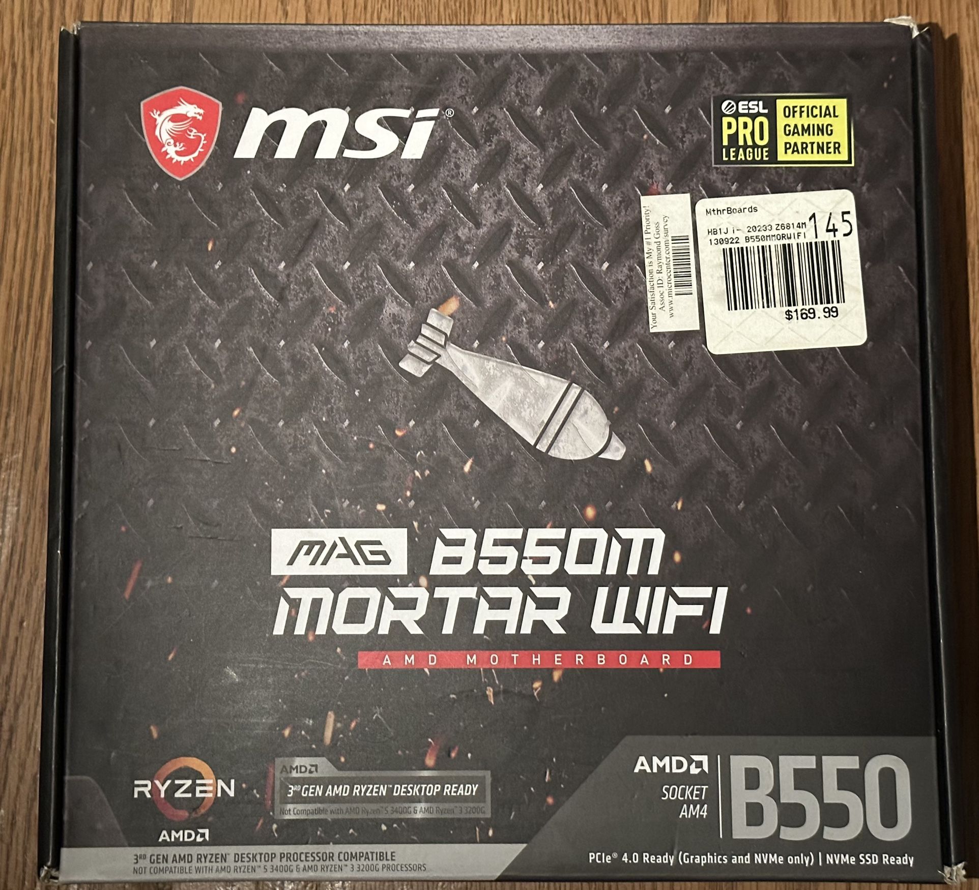 MSI B550M Mag Mortar WiFi AM4 Motherboard