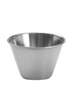 American metal craft 4 oz stainless steel sauce cups 1 dozen (box of 12)