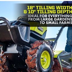 RYOBI
40VHP Brushless 18in. Battery Powered Rear Tine Tiller (ToolOnly)