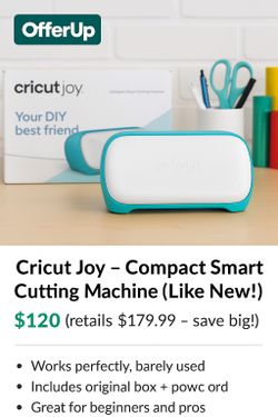 65$Cricut Joy – Compact Smart Cutting Machine (Like New!)