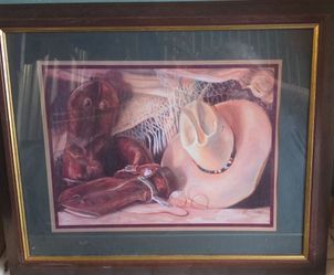 Boots and Hat framed artwork