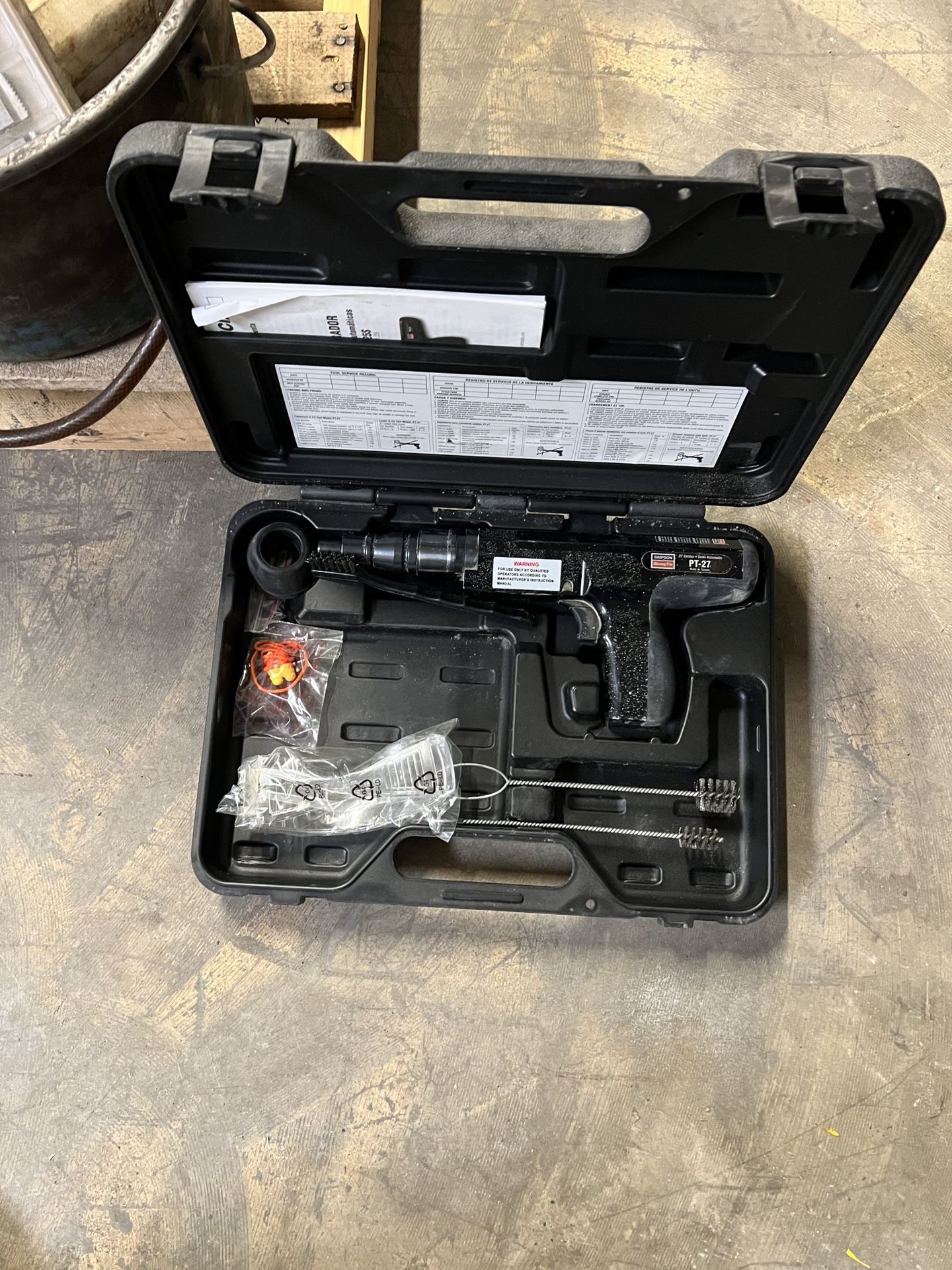 Power actuated tool with Case