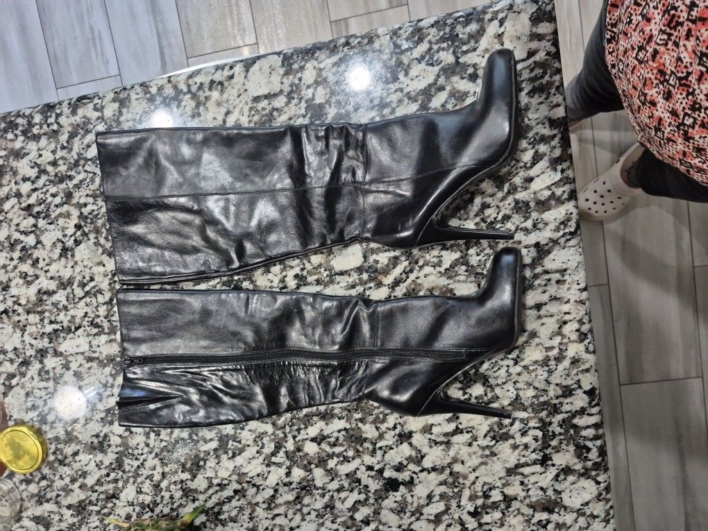 Black Leather Boots