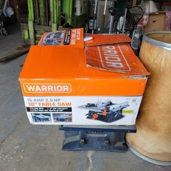 Table saw 10 In 15 Amp Warrior