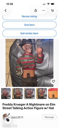 Freddy Krueger talking animated figurine