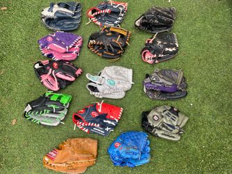 Lot of 15 Youth Baseball Gloves $10 each