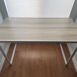 Computer Desk - Beech Top/White Legs