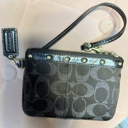 Chocolate Brown Coach Wristlet