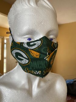 Green Bay 3D face mask 100% cotton