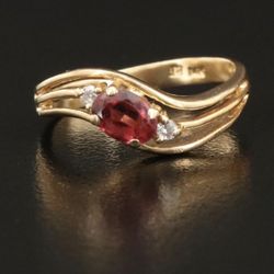 3 Beautiful 14kt Yellow Gold Diamond Rings Set Sizes 6.25 - 11.75