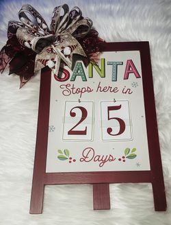 Santa Stops Here Sign 