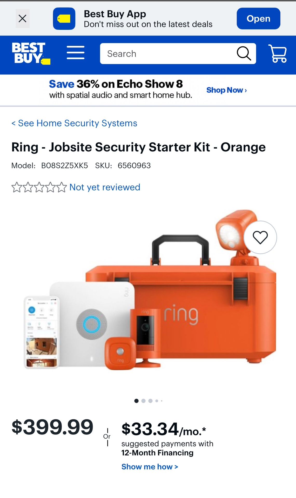 Contractors Security System Ring Jobsite Security 5-Piece Starter Kit