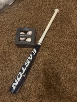Easton Baseball Bat and baseballs