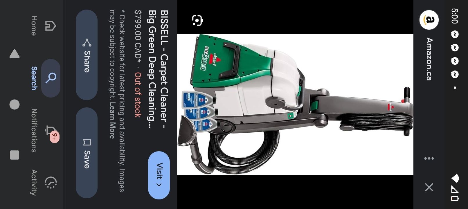 NEW IN BOX BISSELL BIG GREEN MACHINE CARPET CLEANER
