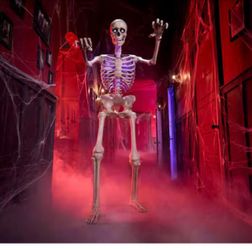 6.5 FT Grave & Bones Animated LED App Controlled Ultra Skelly with LCD LifeEyes