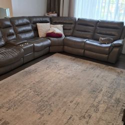 Steel 3-piece Leather Reclining Sectional with Console
Steel 3-piece Leather Reclining Sectional with Console
Steel 3-piece Reclining Sectional