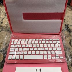 Hamile Pink Wireless Keyboard Case For iPad 9th Gen