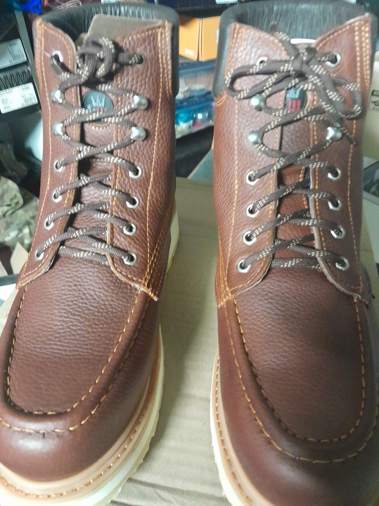 King Welt Work Boots For Men Size 12.5 Steel Toed