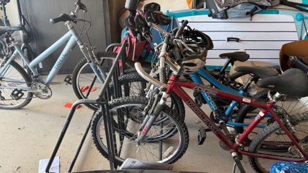 Bicycles and rack