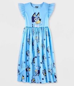 Bluey  Satin & Tulle Nightgown, Dress Up Gown XS (4/5)