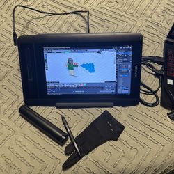 Drawing Monitor/Tablet Pen Display Graphic Monitor with PN06 Battery-Free Multi-Function Pen Holder and Glove 8192 Pressure Sen