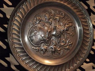 1940s vintage German pewter coat of arms