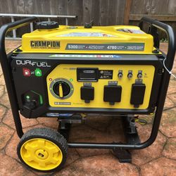 5300/4250-Watt Gasoline and Propane Powered Dual Fuel Portable Generator with CO Shield