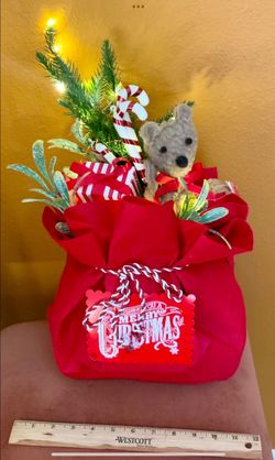CHRISTMAS SANTA’S BAG WITH BEAR (SALE)