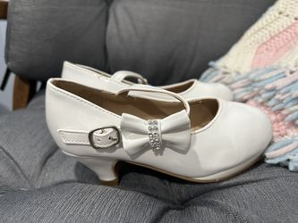 White Heels Size 11 Little Girls 