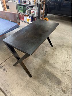 Crate and barrel desk with slide out drawer 48 inches wide 24 inches deep Crate and barrel desk with slide out drawer 48 inches wide 24 inches deep