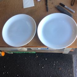 Set 12 Matching Porcelain White Plates 10”