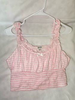 Pink Gingham Top