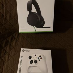Brand New Xbox Headset And Controller 