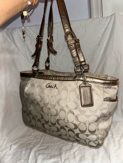 Cleaned Coach Signature Tote Bag