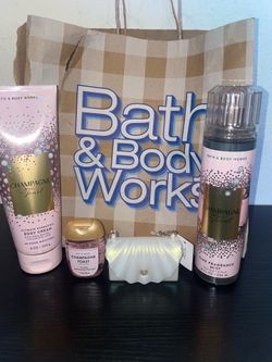 Bath and body works champagne toast bundle