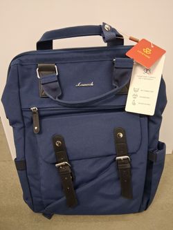 Lovevook Navy Blue Backpack With Pouch Organizer