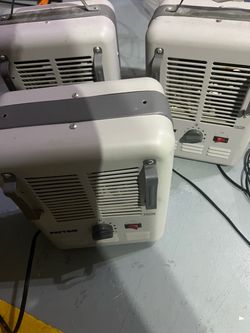 Set of three portable electric heaters