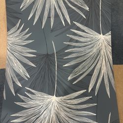 Harlequin Mitende wallpaper in a Pewter/Chalk colorway