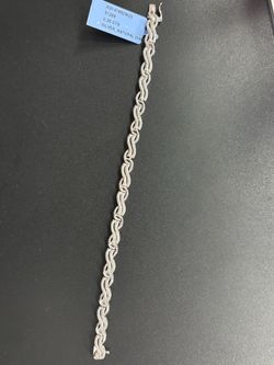 Silver Natural Diamond Bracelet