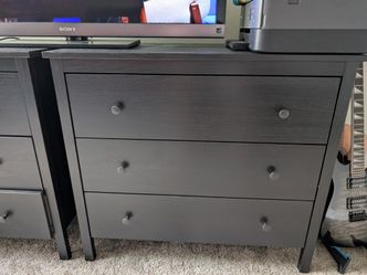 ikea Black 3-Drawer Dresser