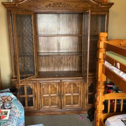 Solid Wood China Hutch 