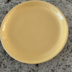 2 Pottery Barn Outlet Large Yellow Plates 