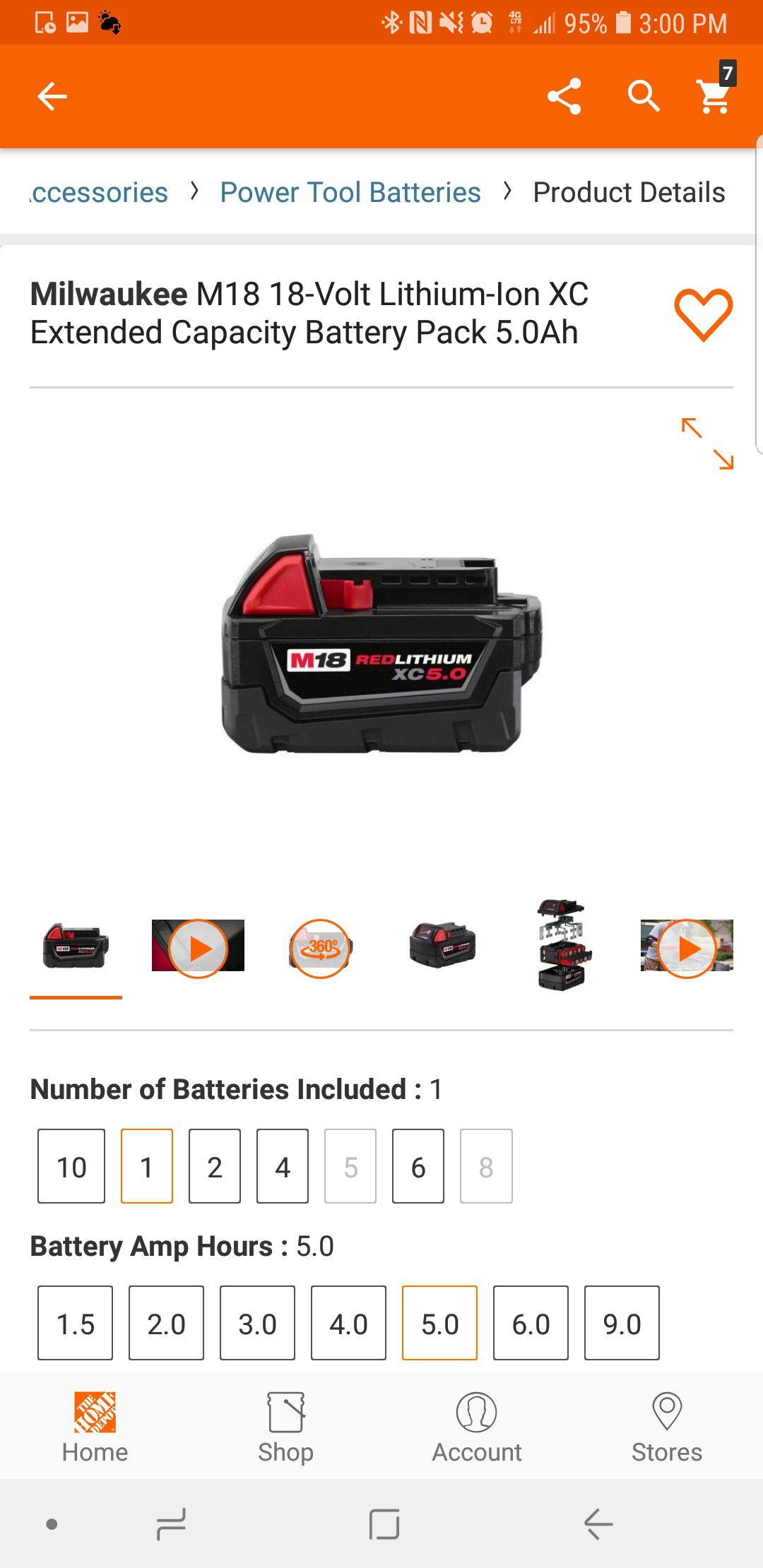 Milwaukee 5.0ah battery brand new (firm price)