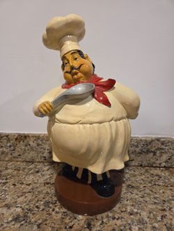 Fat Chef Figurine Kitchen Decor Statue